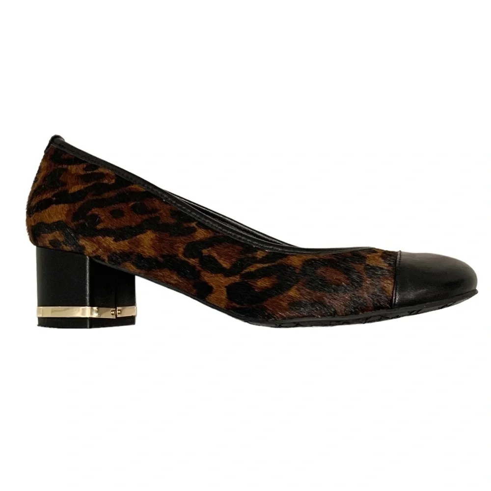 c. Wonder Leopard calf hair and leather pumps Sz 6 1/2 - Picture 8 of 10
